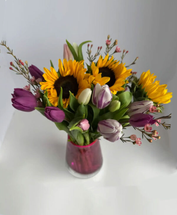 The Loving Bunch Bouquet in a vase